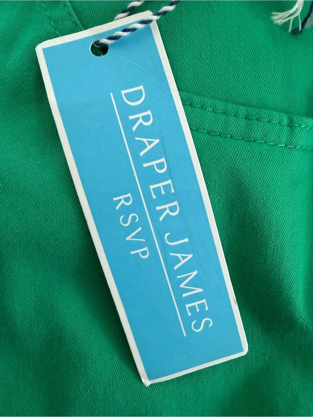 NWT Draper James RSVP Emerald Green Roll Cuff Skinny Pants, Size 12